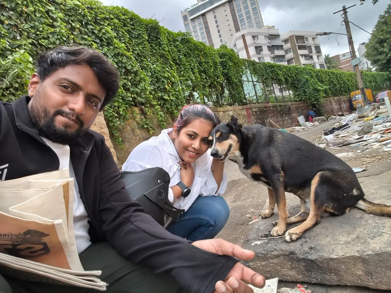 Dipak and Chaitra with Karpi